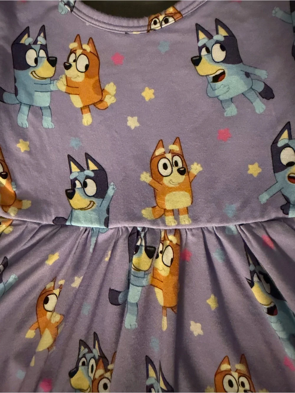 Little Sleepies Purple Bluey Flutter Sleeve Twirl 3T GUC